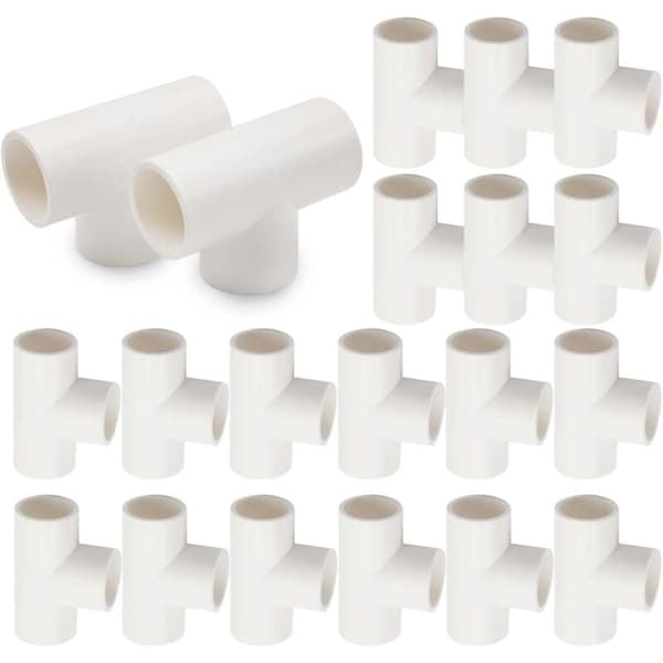 10 stk. 20 mm (1/2\") Trevejs PVC-U Slangekobling Havevandslangeforbindelse