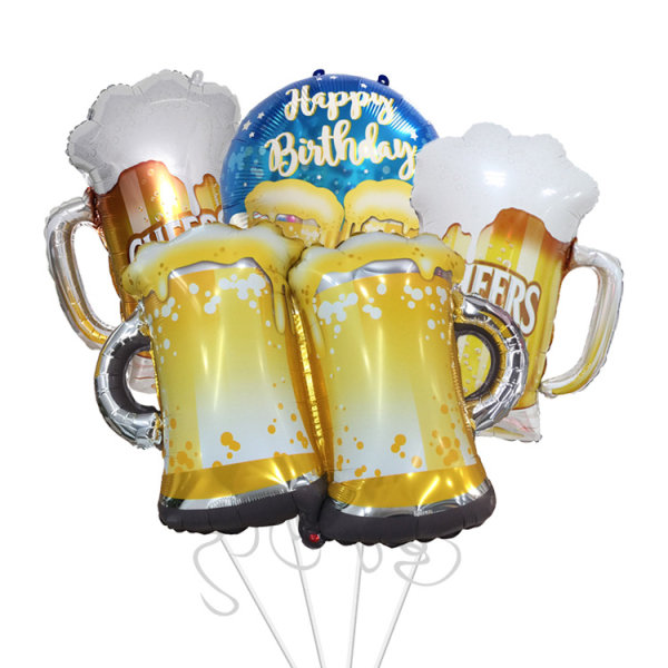 Folie vinflaska ballonger, 10 st Jumbo ballong vinflaska glas ballong öl