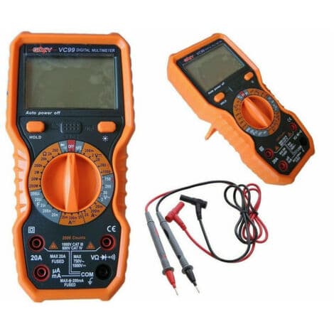 Digital multimeter professionell testare volt ampere farad ohm testkablar Vc99