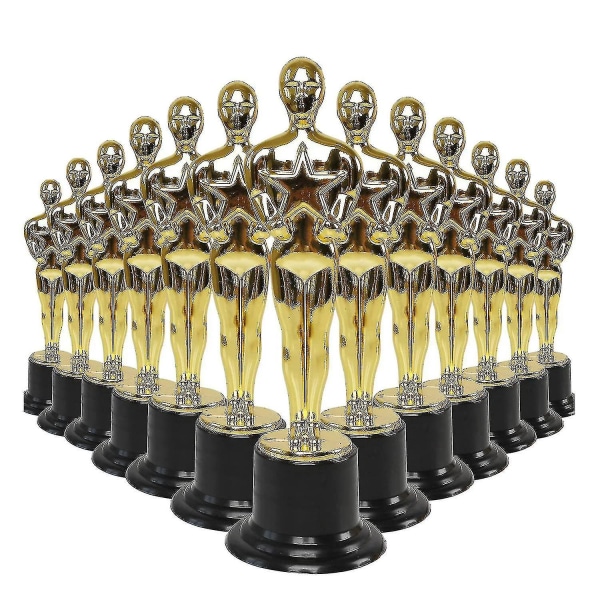24 Pack Plastic Award Trofeer Statuette For Party Favors, School Award, Game Prize, Party Prize Y