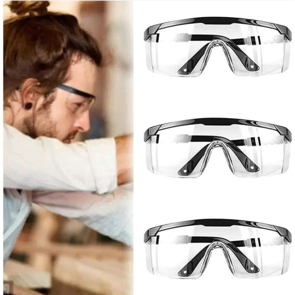 12 st skyddsglasögon, arbetsglasögon, helsynsglasögon, anti-dimglasögon med UV-skydd för vuxna (män och kvinnor) klara