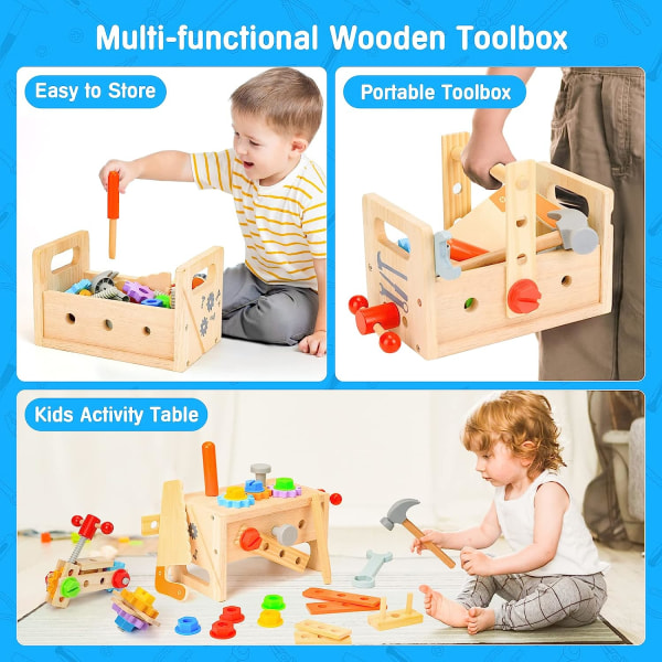 Tretøysverktøy i tre for barn