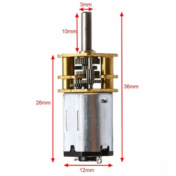 10 kpl 30 rpm N20 -vaihteinen moottori Dc 6v alennusvaihdemoottorit metallivaihteistolla