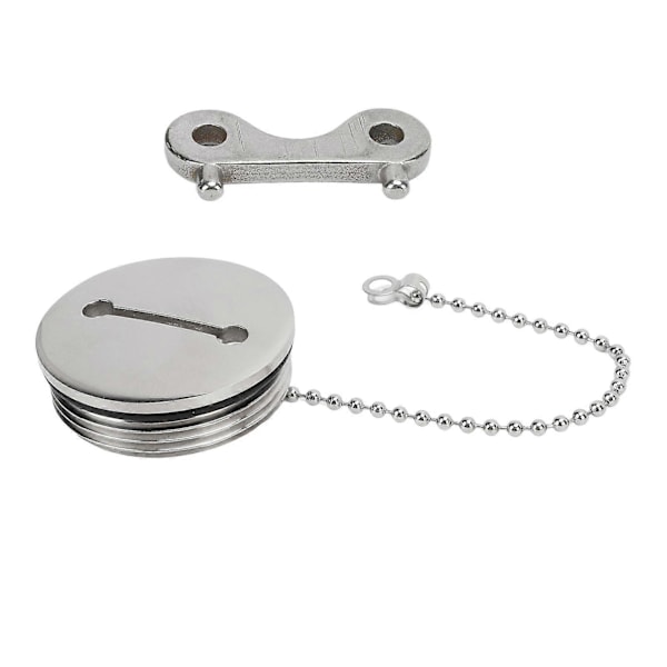 2 Tums Båtdäckstanklock 316 Rostfritt Stål Polerat Däckfyllningslock med Nyckel Marin Maskinvara för Yachter Husvagnar Husbilar Lastbilar