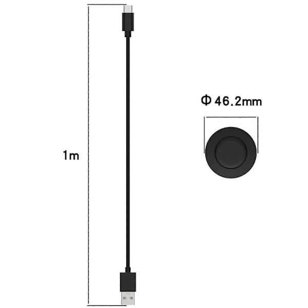 För Xiaomi Watch S1 M2108W1 Magnetisk Trådlös Laddare med 1m Laddningskabel