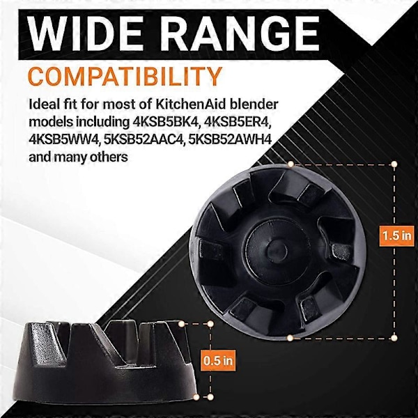 5 stk 9704230 Blender Drivkoppling Erstatningsdel for Blendere Erstatter WP9704230VP WP9704230