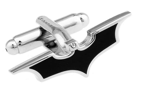 Svarta Batman Mark Manschettknappar i Metall för Bröllopsdräkt