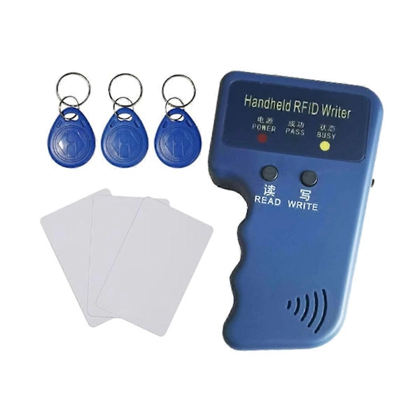 125KHz Kortläsare och Skrivare för ID HID och AWID Handhållen RFID-kopierare med 3 T5577 Nyckelbrickor