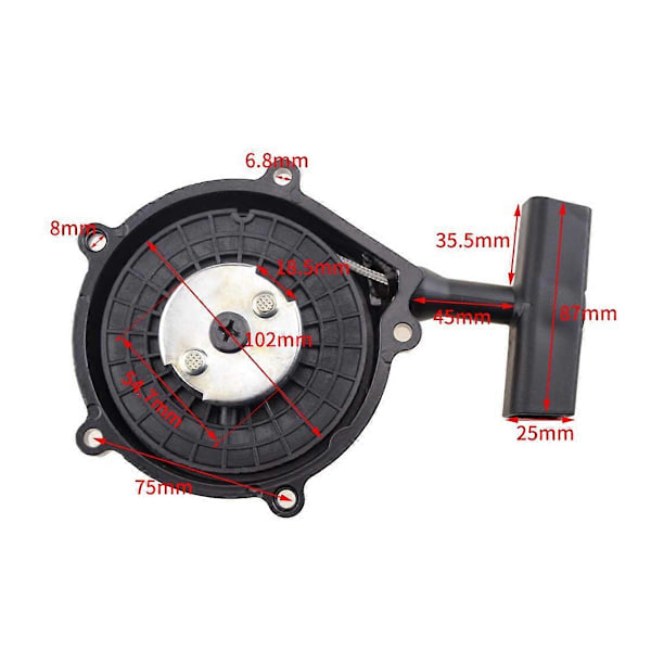 Motor Trækstarter til Gy6 150Cc 180Cc 200Cc 250 260 Håndtrækstarter til Jinlang Jinling JLA-925E