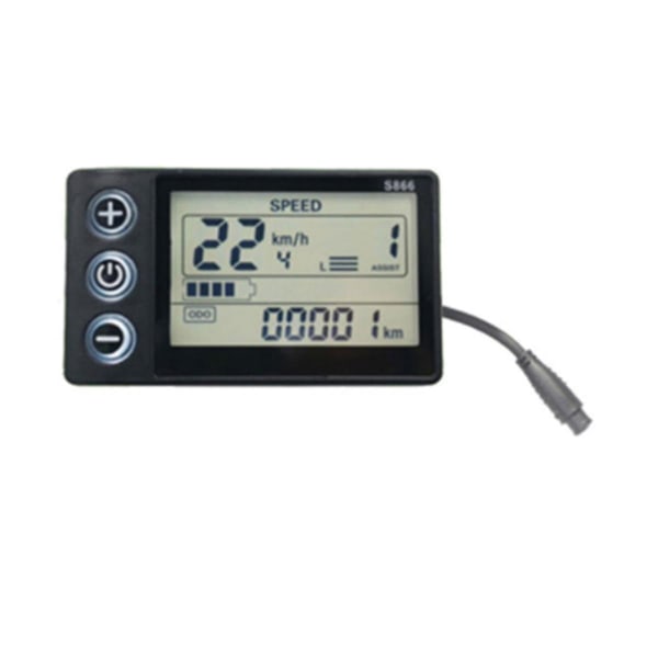 24v 36v 48v 60v vattentät LCD-skärm S866 Kontrollpanel Instrumentbräda Elcykel Display Compat