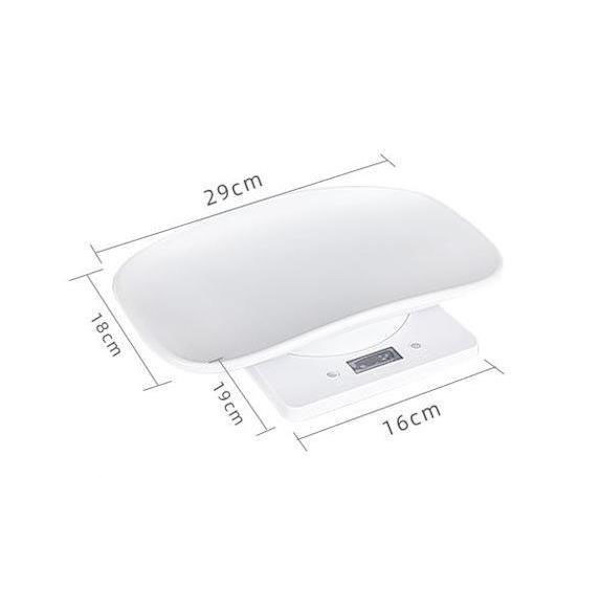 Mini elektronisk kæledyrsskala - Hvid, 10 kg/1 g, 295x206x58m, 1 stk