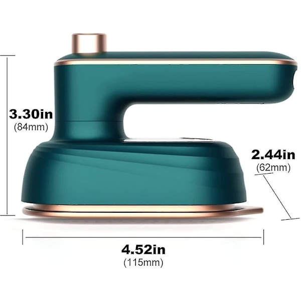 Professionel Mikro Dampstrygejern Bærbar Håndholdt Bøjle Mini Sammenklappelig Strygejern, Håndholdt Maskine, Hjem Rejsemaskine, Hjem, Rejse (grøn)