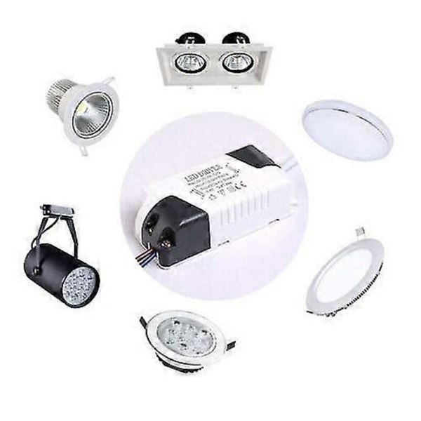 2x LED-driver, 24-36 W, Transformator for LED-taklampe, LED-panel strømforsyning, DC-kontakt for LED-taklampe (24-36 W)