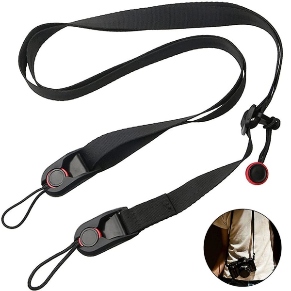 Kamerarem Axelrem Quick Release Universal Camera Strap Quick (svart)