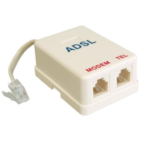 Adsl Rj11 Telecom Plus Splitter Plug Internet Line Fax Phone Socket