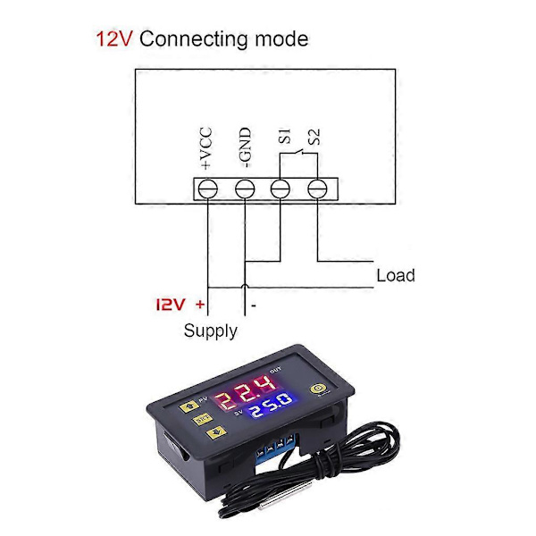 DC 12V/24V/AC Timer Relæ Justerbar Strømforsyning Relæ Timer Relæ Kontrolkontakt