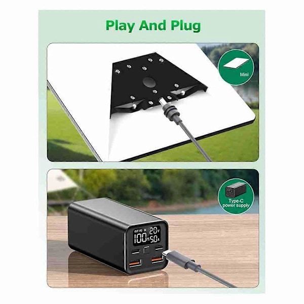 Til Starlink Mini Kabel 10FT Starlink Mini USB C til DC Strømkabel Ledning 100W Input USB Type C til DC