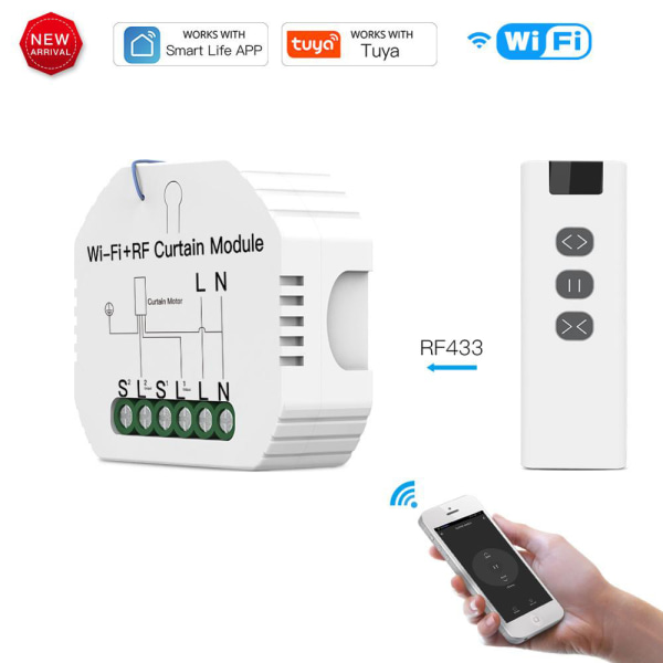 One-Piece WiFi Light Switch med Alexa Wireless Smart Remote og relæ med Alexa Support