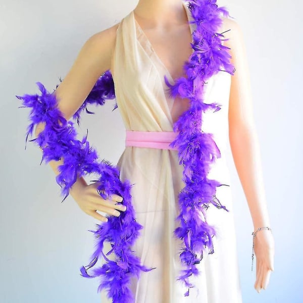 8 stk Sorterte farger Feather Boas, Kvinner Jenter Dress Up Boa, Mardi Gras Boa Costume Party Ccessory-mxbc