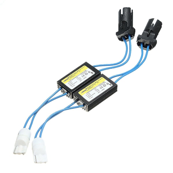 2X T10 w5w Dekoder Motstand Problem Solver canbus Svart En Størrelse Bare