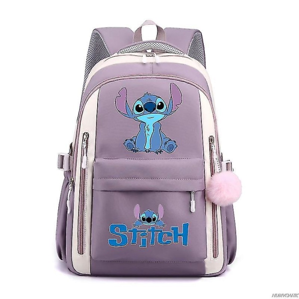 Lilo och Stitch Ryggsäck, Hög Kapacitet, Vattentät, College Skolväska, Trendig Laptopväska för Kvinnor och Män