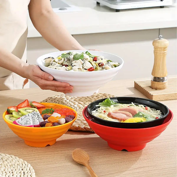 1 set Ramen skål set med ätpinnar sked tallrik, för hem kök restaurang hotell, köksartiklar, bestick tillbehör 19cm