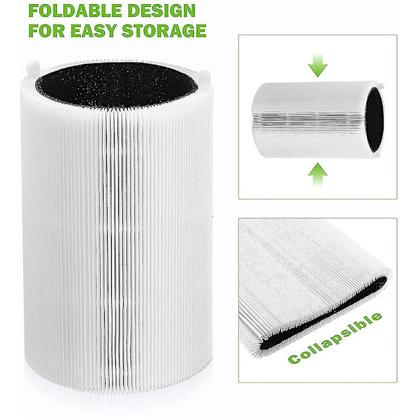 Reservefilter til Blueair Blue Pure 411/411+ & Blueair 3210 Luftrenser filter Aktivt kulfilter (WS)