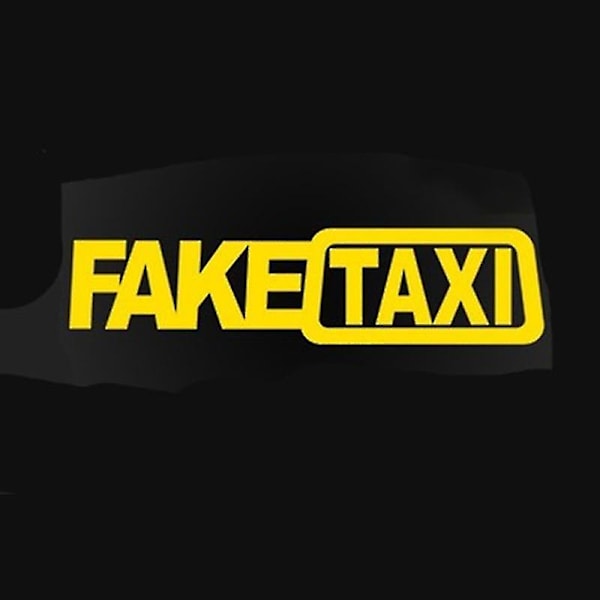 2 st Fake Taxi Bilsticker Dekal Emblem Självhäftande Vinyldekaler för Bil Van