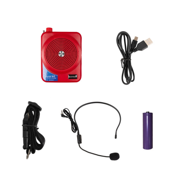 Little Bee Amplifier Waist Microphone Wireless Bluetooth-Red