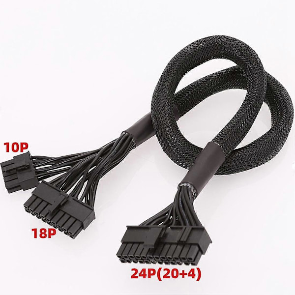 10+18-pin till 24-pin Modulär Strömkabel för Corsair RM550X RM650X RM750X RM850X RM850X RM1000X