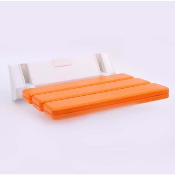 Fällbar duschsits i aluminium och ABS, 330 x 320 x 70 mm, orange