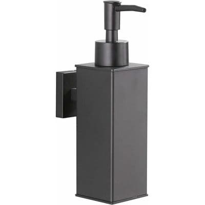 Vægmonteret sæbedispenser i 304 rustfrit stål - mat sort - moderne design - daglig brug