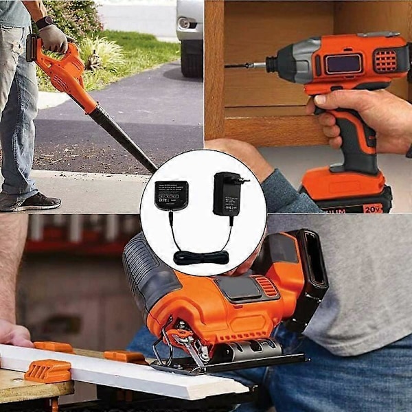 Erstatningsoplader Kompatibel med Black & Decker 9.6V 12V 14.4V 18V Nicad Nimh Batteri HPB18-OPE HPB18 HPB14 HPB12 HPB96 244760-00 A1718 FSB18—