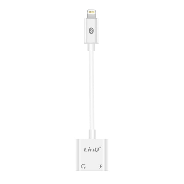 Lyd- og ladeadapter iPhone til dobbel Lightning kompakt LinQ Hvit