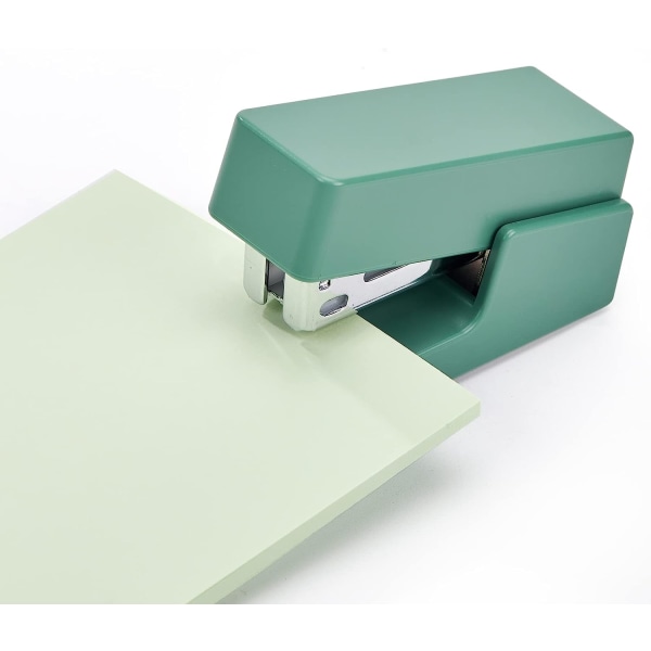 Mini stiftemaskin, 20 ark kontor stiftemaskin med 1 boks standard stifter, grønn