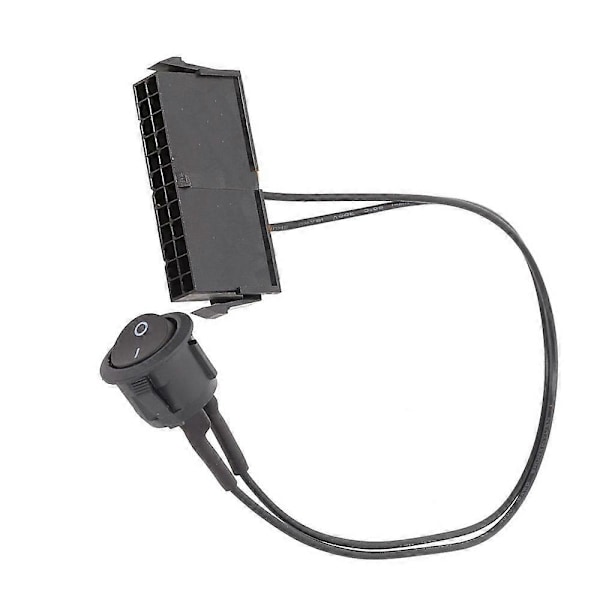 24-nastainen naaras ATX PSU virtalähteen testaaja käynnistin ON OFF kytkin kaapeli 18AWG 30CM