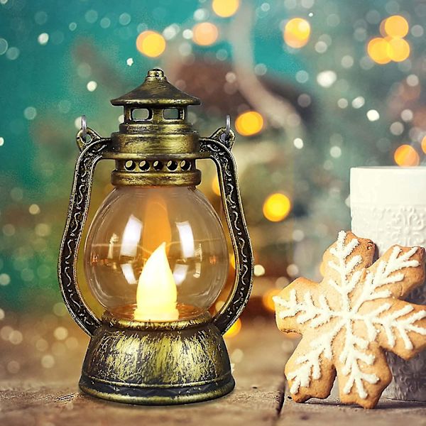 Julekerosene Håndholdte Lamper, Jule-LED Nattelysbilder, Kerosinlampe Campinglys
