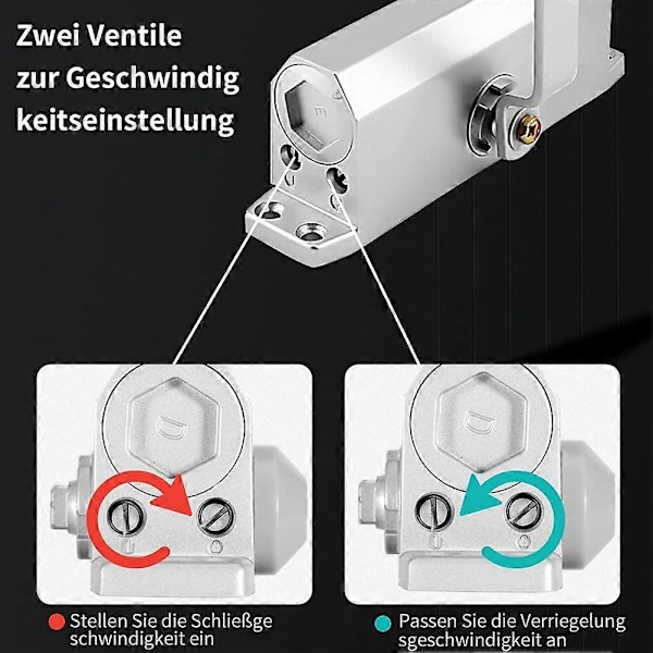 Kraftig automatisk dørlukker, branddørlukker, brandsikker sikkerhedsdøråbner, hydraulisk bufferpositioneringsfjeder, 45-65 kg hjemme- og kommerciel dørlukker