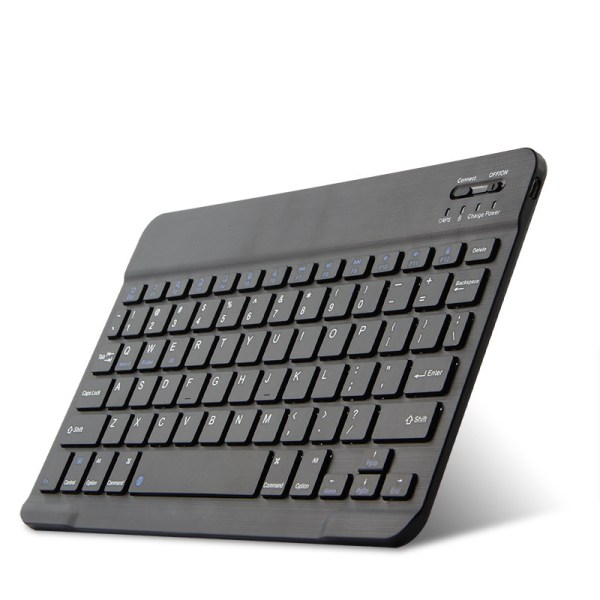 10 tommers trådløst Bluetooth-tastaturmus bærbar Bluetooth-tastatur (svart)