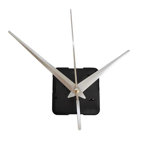 Silent Quartz Clock Movement with Silver Hands - 23mm Shaft, 16mm Thread - Accurate Timekeeping