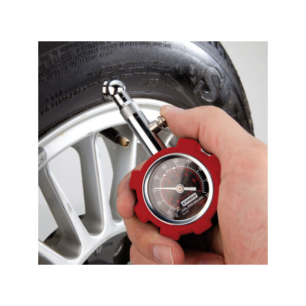 Analog tire pressure tester-red