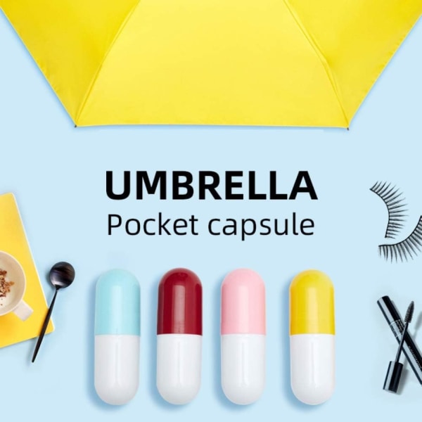 1 hopfällbart minikapselparaply med sol-, UV- och regnskydd