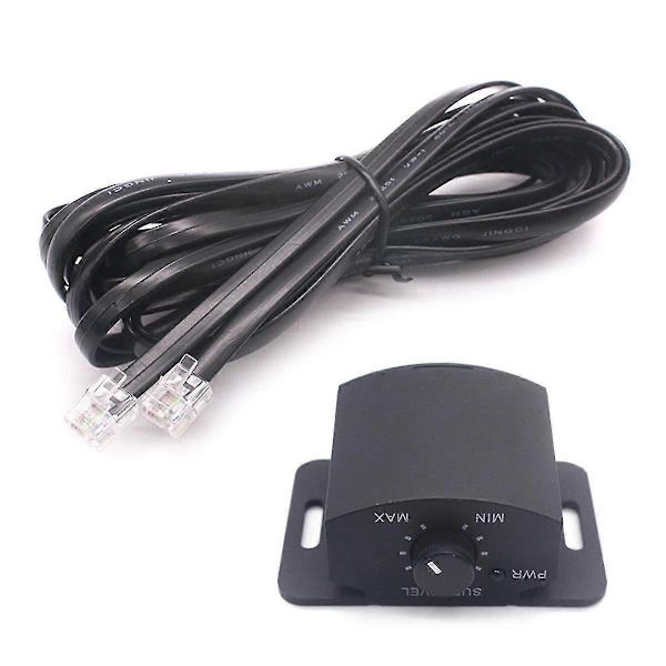 Forsterkerutskifting Bassknappkontroll Fjernkontroll 6-pin Subwoofer Fjernkontroll Volumjusteringskontroll