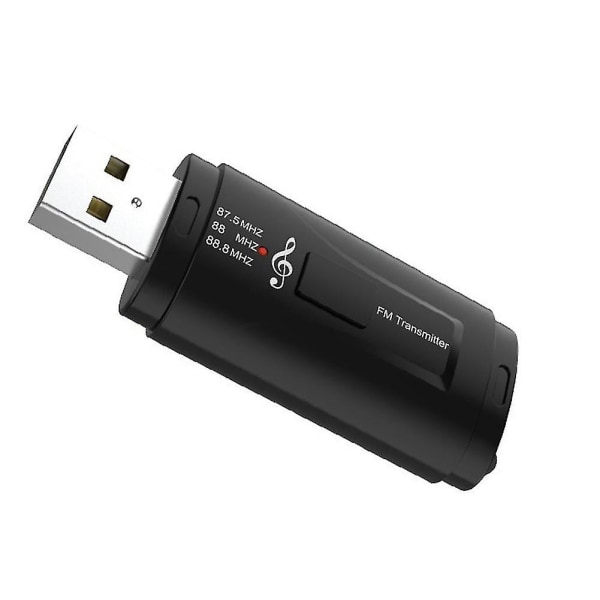 Bärbar Fm-sändare Bil Bluetooth 5.0-mottagare USB Fm-modulator 3,5 mm Aux Audio Musikspelare Ha