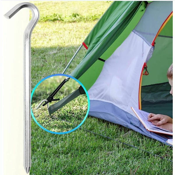 14 stk 18 cm aluminium teltplugger teltkroker teltplugger harde bakkeplugger