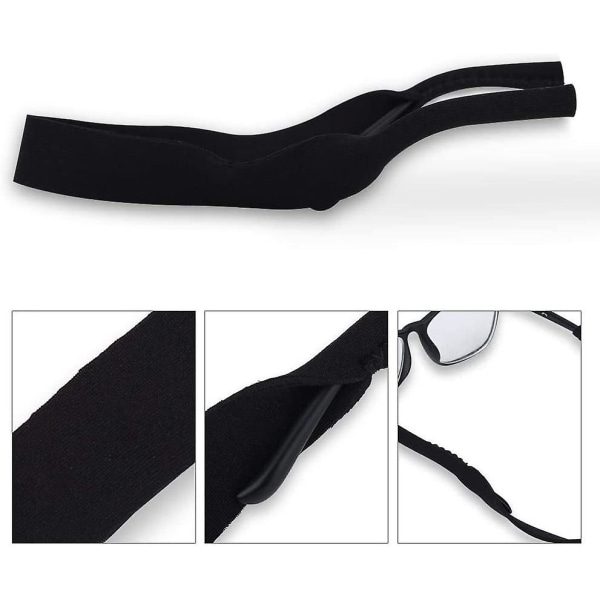 Glasögonbågar, elastiska band för glasögon, elastiska band för glasögon, elastiska band för glasögon (5 st/förpackning)