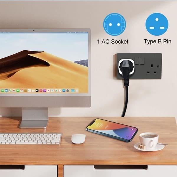 【2 Stykker】 US Stikadapter, Rejseadaptertilbehør, FR 2-benet til US 3-benet Stikadapter til Canada, Mexico, Thailand