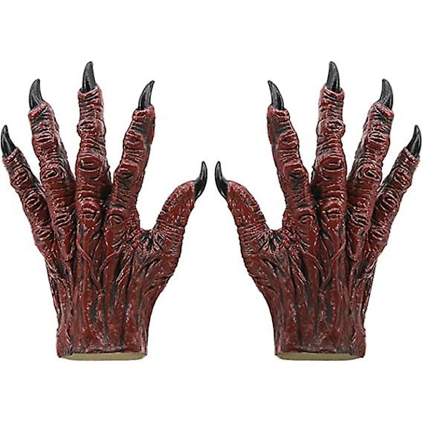 Halloween Lateksi Kauhea Paholainen Demoni Naamio Hanskat Pelottava Cosplay