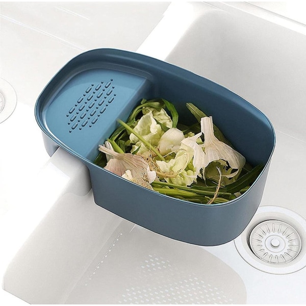 Kjøkkenvask avløpskurv, oppbevaringskurv hengende kurv i plast
