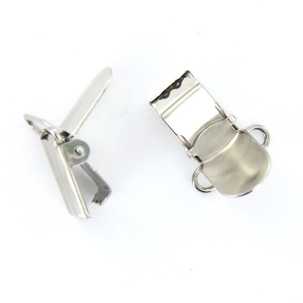 20 x Spännen för hängslen Remkrokar 20 mm Silverfärgade